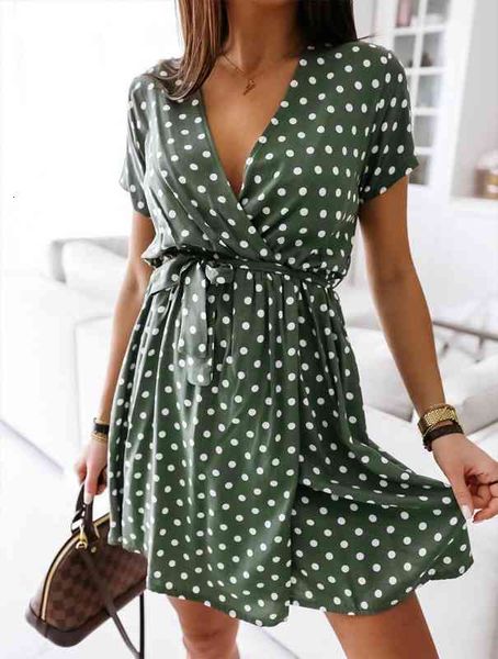 women polka dot dress high waist short sleeve beach dress v neck lace up dot mini sundress ladies vestidos, Black;gray
women polka dot dress high waist short sleeve beach dress v neck lace up dot mini sundress ladies vestidos, Black;gray