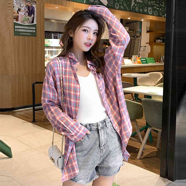 women's jackets arrival spring korea fashion women long sleeve loose plaid shirts female cotton casual blouse ladies coats, Black;brown
women's jackets arrival spring korea fashion women long sleeve loose plaid shirts female cotton casual blouse ladies coats, Black;brown
