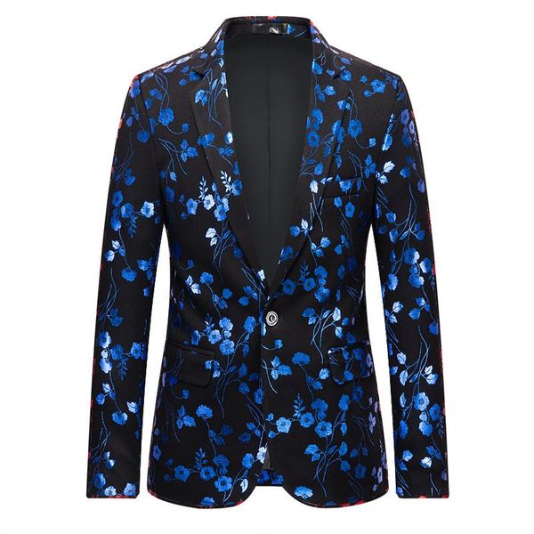 men's suits & blazers men luxury floral printed suit blazer homme night club stage wedding single breasted jacket ternos masculino luxo, White;black
men's suits & blazers men luxury floral printed suit blazer homme night club stage wedding single breasted jacket ternos masculino luxo, White;black