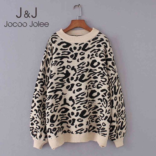 jocoo jolee women winter warm thick leopard print o neck sweater fall fashion loose pullovers casual outer pull femme 210518, White;black
jocoo jolee women winter warm thick leopard print o neck sweater fall fashion loose pullovers casual outer pull femme 210518, White;black