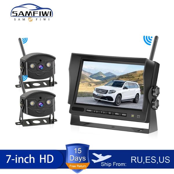 car video 7 inch monitor wireless truck backup rear view hd display and wifi reverse camera for rv bus tv screen
car video 7 inch monitor wireless truck backup rear view hd display and wifi reverse camera for rv bus tv screen