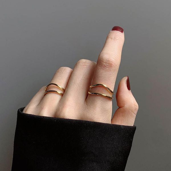 minimalist double layer curve geometric hollow resizable rings s925 sterling silver 18k gold plated for jewelry cluster, Golden;silver
minimalist double layer curve geometric hollow resizable rings s925 sterling silver 18k gold plated for jewelry cluster, Golden;silver