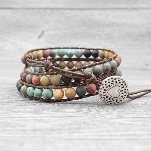 link chain dropship woven jewelry agate 3 strands vintage leather bohemia wrap 6mm matte stone multilayerlink, Black
link chain dropship woven jewelry agate 3 strands vintage leather bohemia wrap 6mm matte stone multilayerlink, Black