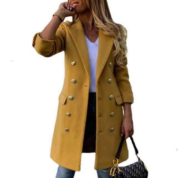 long wool blends women coats faux trench notch collar double breasted vintage ele lady plus size jaets winter outerwear 201102 raij, Black
long wool blends women coats faux trench notch collar double breasted vintage ele lady plus size jaets winter outerwear 201102 raij, Black