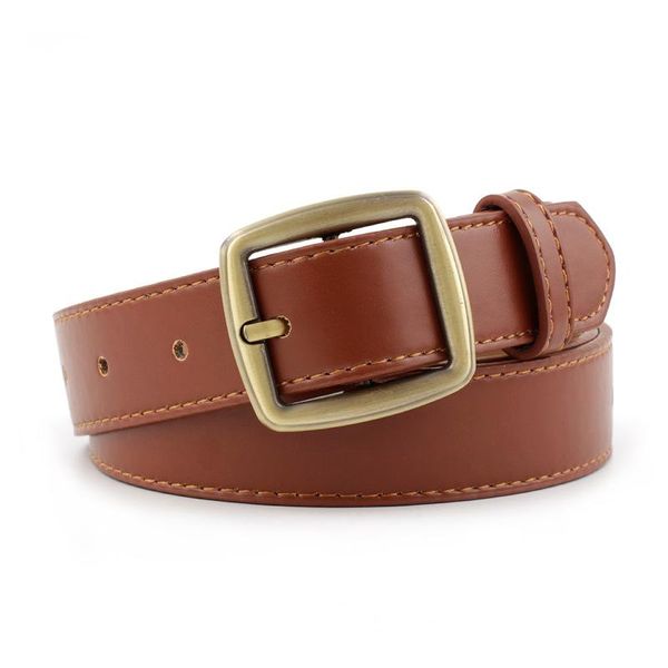belts women's pu leather belt square bronze pin buckle artificial casual vintage fashion jeans waistband, Black;brown 
belts women's pu leather belt square bronze pin buckle artificial casual vintage fashion jeans waistband, Black;brown