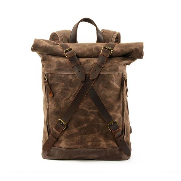 backpack anti-theft lapbackpacks waxed oil canvas leather travel large capacity vintage
backpack anti-theft lapbackpacks waxed oil canvas leather travel large capacity vintage