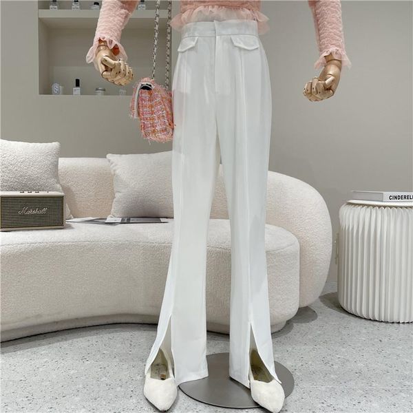 niche design women's spring 2021 fashion high waist slim casual white wide leg micro flared pants split suit & capris, Black;white
niche design women's spring 2021 fashion high waist slim casual white wide leg micro flared pants split suit & capris, Black;white