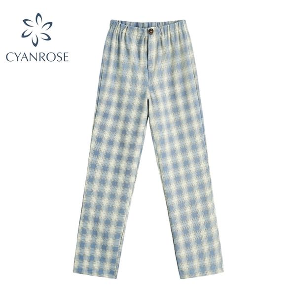 women baggy plaid wide leg pants casual high waist elastic full trousers harajuku plus size street stylish hip-hop long 210515, Black;white
women baggy plaid wide leg pants casual high waist elastic full trousers harajuku plus size street stylish hip-hop long 210515, Black;white