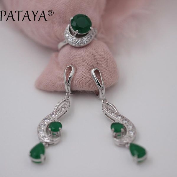 earrings & necklace pataya arrivals green round water drop natural zircon long ring sets women true white gold classic jewelry 10 color, Silver
earrings & necklace pataya arrivals green round water drop natural zircon long ring sets women true white gold classic jewelry 10 color, Silver