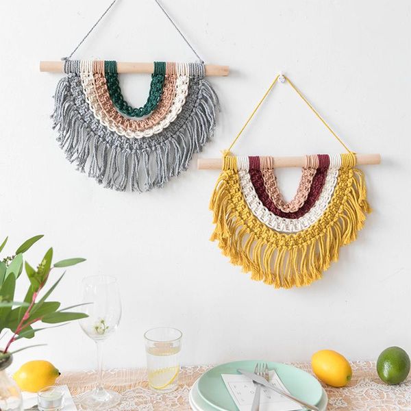 decorative objects & figurines bohemia rainbow hanging decor wall ornaments handmade macrame banner kids room pography accessories home offi
decorative objects & figurines bohemia rainbow hanging decor wall ornaments handmade macrame banner kids room pography accessories home offi