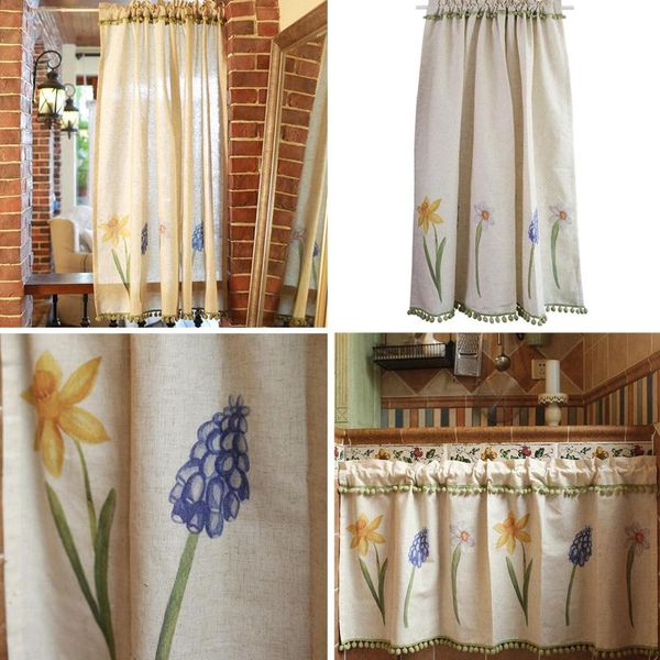 half curtain linen cotton pompom short restaurant printed door for bar window kitchen 135*58/135*125cm & drapes
half curtain linen cotton pompom short restaurant printed door for bar window kitchen 135*58/135*125cm & drapes