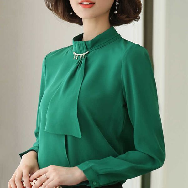 long sleeve beading bow stand collar chiffon blouse shirt blouse women blusas mujer de moda women clothing blusa e82 210602, White
long sleeve beading bow stand collar chiffon blouse shirt blouse women blusas mujer de moda women clothing blusa e82 210602, White