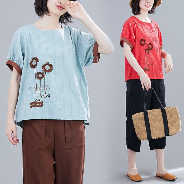 dresses summer women's casual national style cotton hemp embroidery loose thin short sleeve t-shirt for women, Black;gray
dresses summer women's casual national style cotton hemp embroidery loose thin short sleeve t-shirt for women, Black;gray