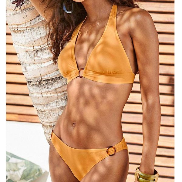 women's swimwear bikini 2021 orange black red tie neck swimwearsuit summer low waist ladies swimming split swimsuit bathing set, White;black
women's swimwear bikini 2021 orange black red tie neck swimwearsuit summer low waist ladies swimming split swimsuit bathing set, White;black