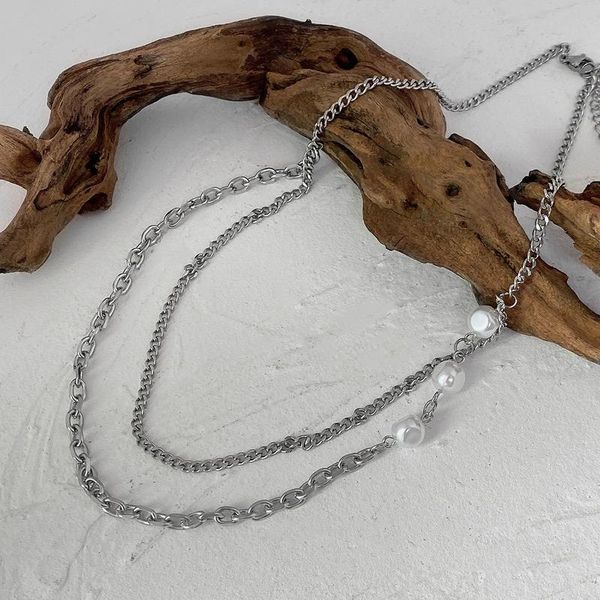 chokers origin summer statement double layer pearl necklace for women femme delicate asymmetric chunky chain jewelry, Golden;silver
chokers origin summer statement double layer pearl necklace for women femme delicate asymmetric chunky chain jewelry, Golden;silver