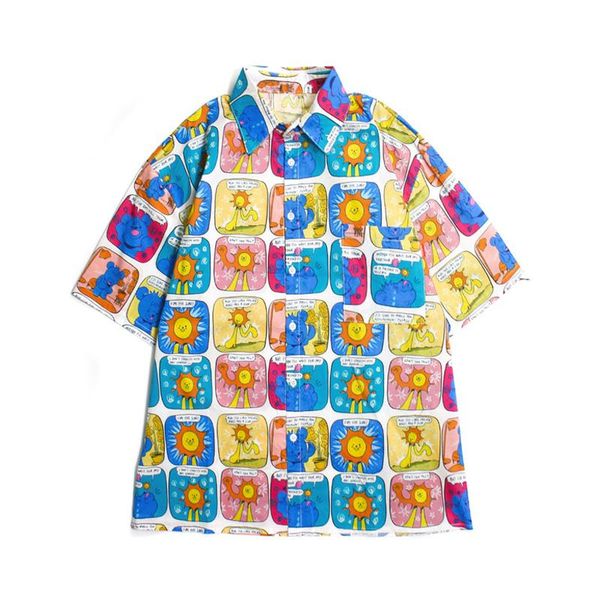 women's blouses & shirts summer shirt women vintage graffiti casual man loose short sleeve blouse plus size cartoon pattern print, White
women's blouses & shirts summer shirt women vintage graffiti casual man loose short sleeve blouse plus size cartoon pattern print, White