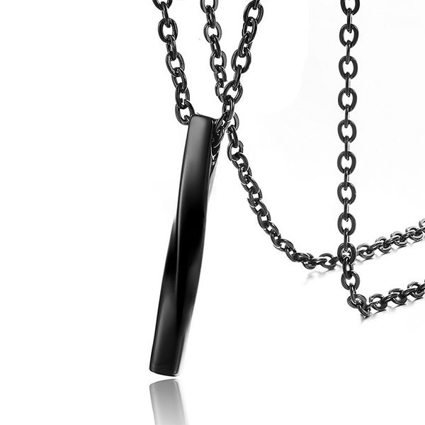 design jewelry new accessories men's stainless jewelry twisted cylindrical pendant personalized titanium steel necklace, Silver
design jewelry new accessories men's stainless jewelry twisted cylindrical pendant personalized titanium steel necklace, Silver