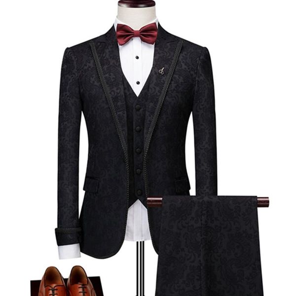 exquisite luxurious men wedding banquet high end suit jacquard lace boutique slim blazers jacket vest pants 3 pieces set men's suits &, White;black
exquisite luxurious men wedding banquet high end suit jacquard lace boutique slim blazers jacket vest pants 3 pieces set men's suits &, White;black
