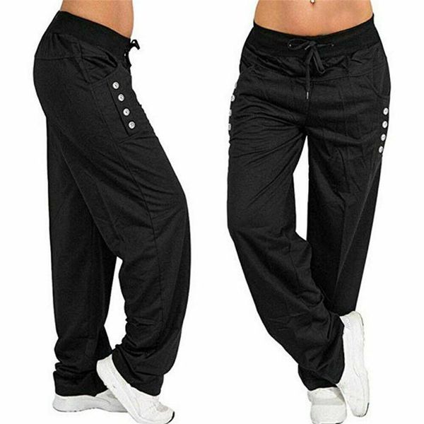 women's pants & capris plus size sweatpants women casual fitness baggy wide leg ladies drawstring button harem, Black;white
women's pants & capris plus size sweatpants women casual fitness baggy wide leg ladies drawstring button harem, Black;white