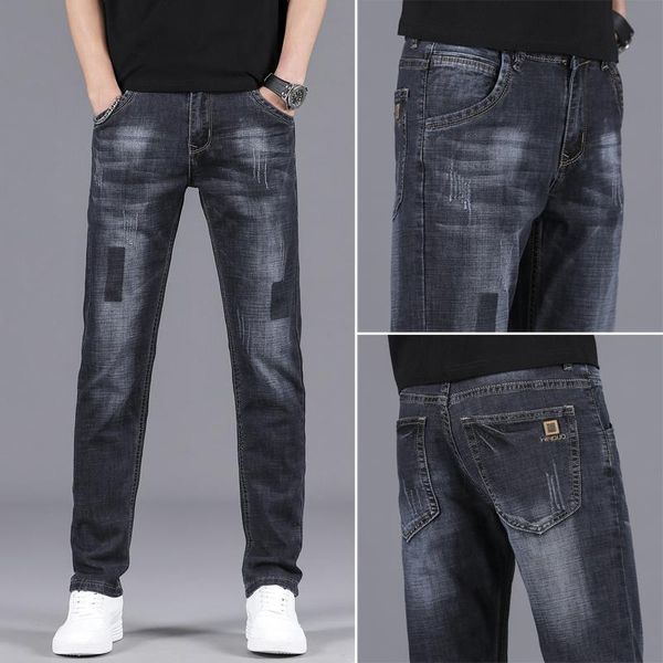 men's jeans summer blue black straight thin classic style business cotton tencel fabric stretch denim pants baggy
men's jeans summer blue black straight thin classic style business cotton tencel fabric stretch denim pants baggy