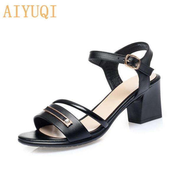 dress shoes aiyuqi women's sandals shining 2021 genuine leather summer high-heeled ladies fashion women, Black
dress shoes aiyuqi women's sandals shining 2021 genuine leather summer high-heeled ladies fashion women, Black