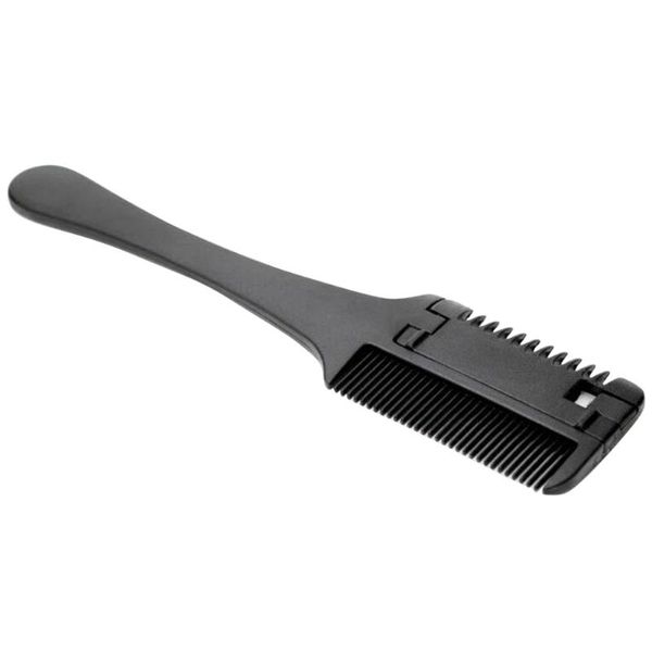 hair brushes sharp salon with blade smooth double side cutting thinning anti slip easy operate professional trimmer diy razor comb, Silver
hair brushes sharp salon with blade smooth double side cutting thinning anti slip easy operate professional trimmer diy razor comb, Silver