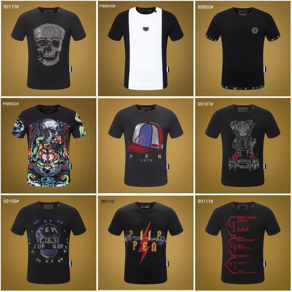 pp fashion men's designer slim fit t-shirt summer rhinestone short sleeve round neck shirt tee skulls print streetwear collar polos m-, White;black
pp fashion men's designer slim fit t-shirt summer rhinestone short sleeve round neck shirt tee skulls print streetwear collar polos m-, White;black