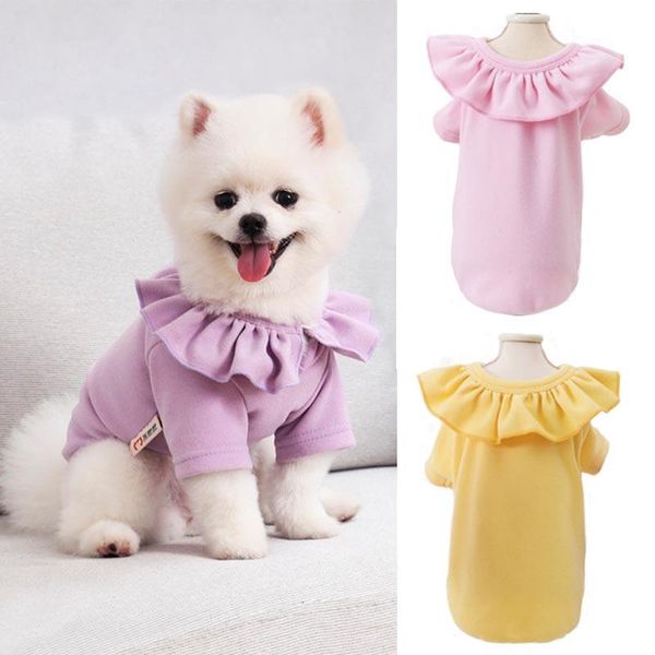 designer ruffled collar shirt classic blank pet dog t for small medium dogs cats outdoor sport sweatshirt spring clothes apparel
designer ruffled collar shirt classic blank pet dog t for small medium dogs cats outdoor sport sweatshirt spring clothes apparel