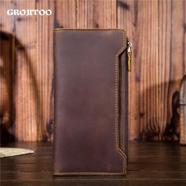 style crazy horse leather long purse men's wallet simple fashion hand bag large capacity men clutch wallets, Red;black
style crazy horse leather long purse men's wallet simple fashion hand bag large capacity men clutch wallets, Red;black