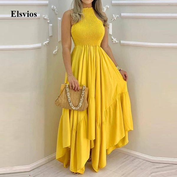 casual dresses summer elegant stand neck irregular long sleeveless ruffle lady party women fashion pleated maxi evap, Black;gray
casual dresses summer elegant stand neck irregular long sleeveless ruffle lady party women fashion pleated maxi evap, Black;gray