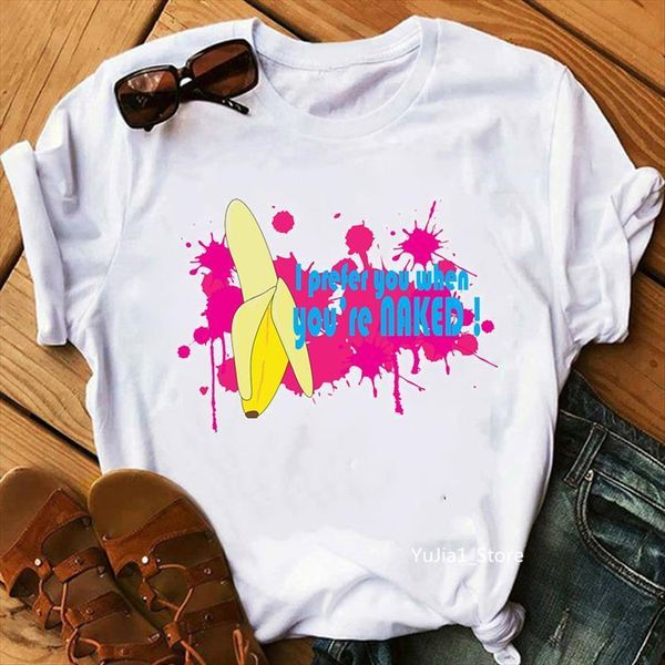 funny banana printed spoof lovely women t shirt graphic femme summer cute humor joke harajuku shirts tees, White
funny banana printed spoof lovely women t shirt graphic femme summer cute humor joke harajuku shirts tees, White