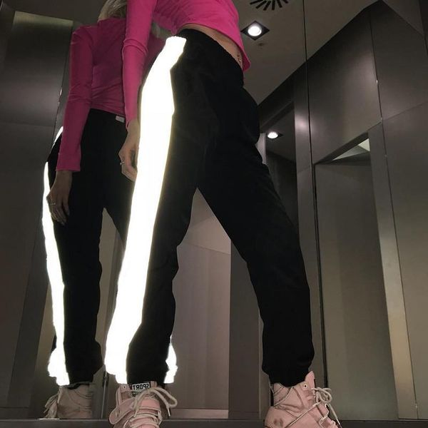 women's pants & capris women fashion reflective running sport lady casual loose patchwork ankle length high waist pencil girls streetwe, Black;white
women's pants & capris women fashion reflective running sport lady casual loose patchwork ankle length high waist pencil girls streetwe, Black;white