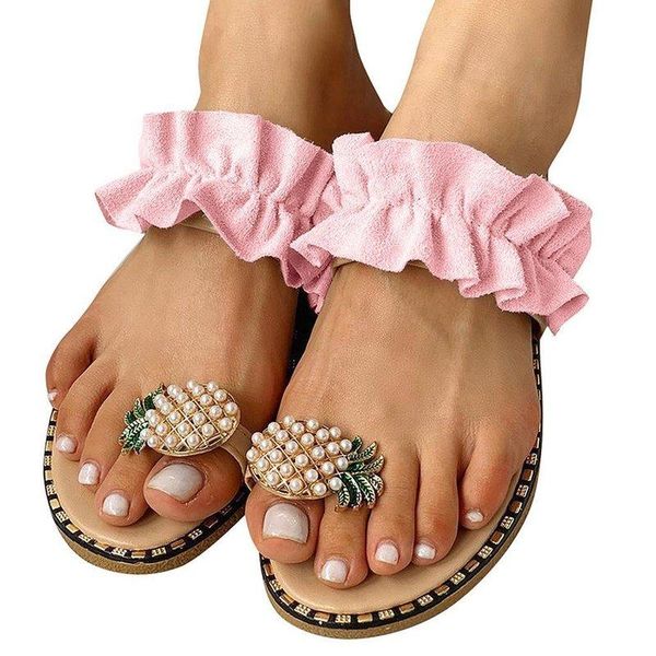 slippers women female outdoor 2021 handmade pearl flat bottom toe pineapple fairy style plus size 35-43 shoes for, Black
slippers women female outdoor 2021 handmade pearl flat bottom toe pineapple fairy style plus size 35-43 shoes for, Black