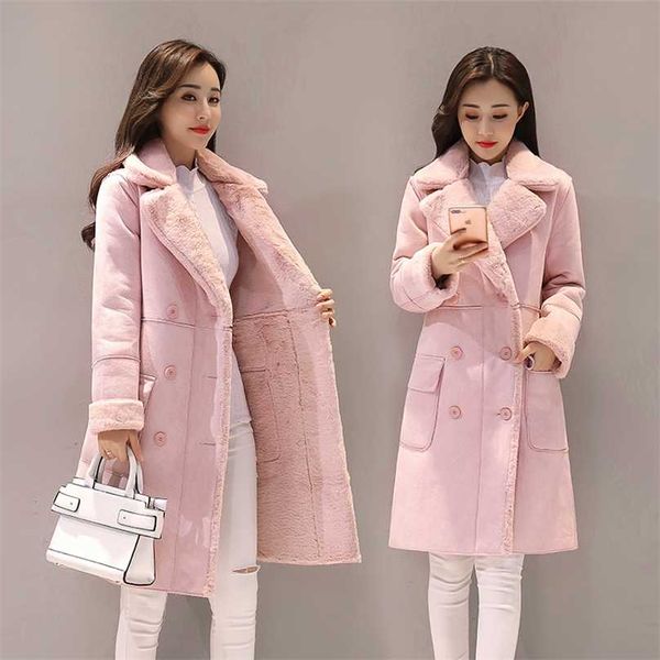 winter jacket women plus size clothing for warm velvet thicken faux suede long coats parka female double breasted jacket 211018, Black
winter jacket women plus size clothing for warm velvet thicken faux suede long coats parka female double breasted jacket 211018, Black