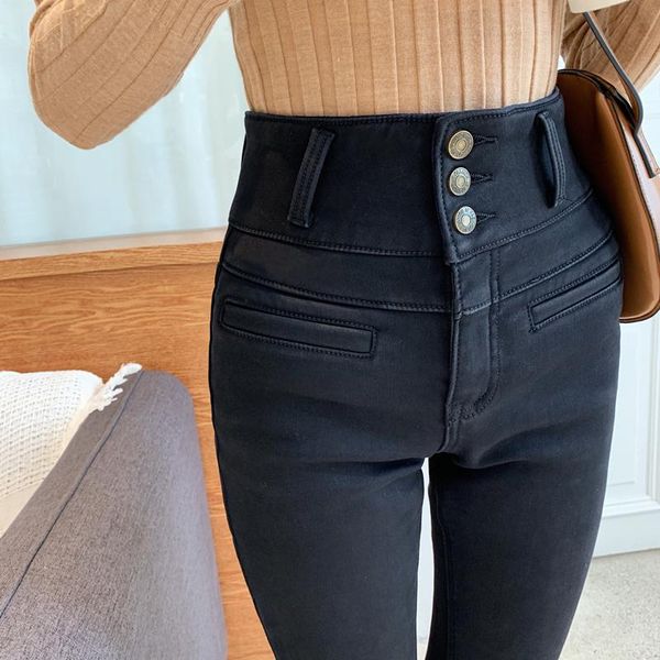 women's jeans button decoration autumn elastic trousers fit hip pencil limited time original favorite, Blue
women's jeans button decoration autumn elastic trousers fit hip pencil limited time original favorite, Blue
