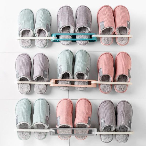 wall mounted shoe storage rack folding slippers hanging shelf 3 in 1 sandals holder bathroom home tool hooks & rails
wall mounted shoe storage rack folding slippers hanging shelf 3 in 1 sandals holder bathroom home tool hooks & rails
