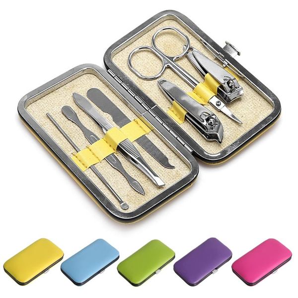 nail art kits 7pcs manicure set care clippers scissors travel grooming case 
nail art kits 7pcs manicure set care clippers scissors travel grooming case