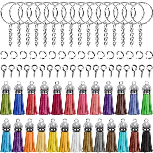 kimter 200pcs tassel keychain screw eye pins jump rings key ring with chain for christmas diy crafts jewelry making dhl q396fz, Silver
kimter 200pcs tassel keychain screw eye pins jump rings key ring with chain for christmas diy crafts jewelry making dhl q396fz, Silver