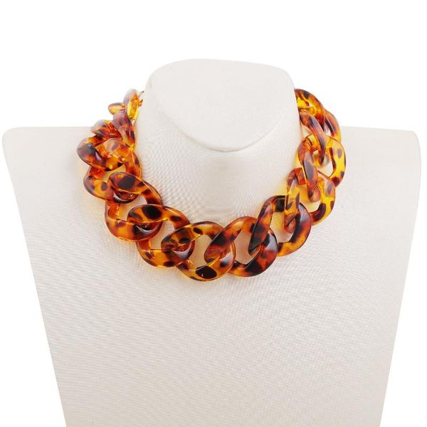chokers women acrylic choker ladies tortoise color necklace jewellery, Golden;silver
chokers women acrylic choker ladies tortoise color necklace jewellery, Golden;silver