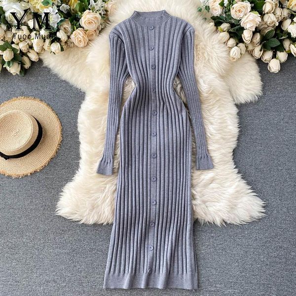 casual dresses yuoomuoo french long slim single-breasted knit sleeve dress women autumn and winter 2021 bodycon sweater vestido, Black;gray
casual dresses yuoomuoo french long slim single-breasted knit sleeve dress women autumn and winter 2021 bodycon sweater vestido, Black;gray