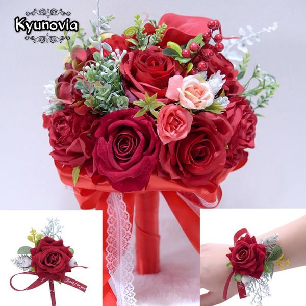 wedding flowers kyunovia red 3pcs/set (1 x bridal bouquet, 1 wrist corsage,1x boutonniere) bouquet bride flower gc40
wedding flowers kyunovia red 3pcs/set (1 x bridal bouquet, 1 wrist corsage,1x boutonniere) bouquet bride flower gc40