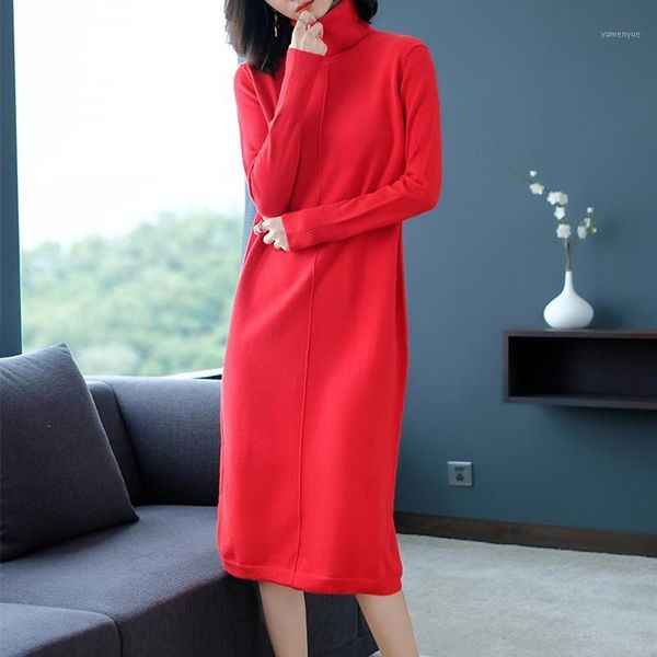 casual dresses 2021 women's knit turtleneck sweater dress solid color fall/winter wear long sleeve slit ladies outer, Black;gray
casual dresses 2021 women's knit turtleneck sweater dress solid color fall/winter wear long sleeve slit ladies outer, Black;gray