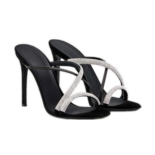 summer stiletto high heel party dress slippers female fashion rhinestone word with black wild large size sandals
summer stiletto high heel party dress slippers female fashion rhinestone word with black wild large size sandals