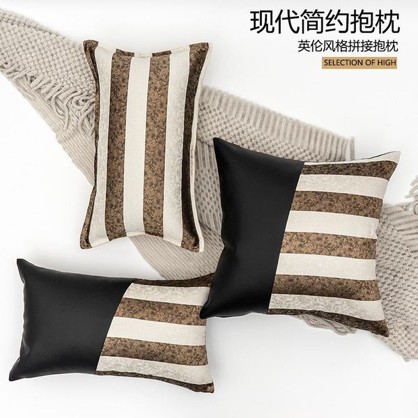 cushion/decorative pillow striped pu patchwork modern throw cases light luxury european cushion cover simplicity home decoration covers
cushion/decorative pillow striped pu patchwork modern throw cases light luxury european cushion cover simplicity home decoration covers
