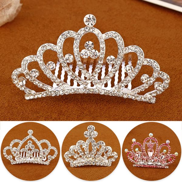 Children Mini Crowns Girls Rhinestone Shining Crystal Crown Heart Princess Party Accessiories Hair Combs Hair Jewelry Ornaments
Children Mini Crowns Girls Rhinestone Shining Crystal Crown Heart Princess Party Accessiories Hair Combs Hair Jewelry Ornaments