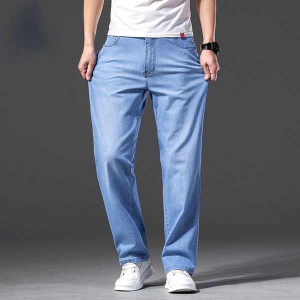 men's jeans skinny male plus size pencil denim pants cotton fabric straight trousers slim fit stretch overalls light, Blue
men's jeans skinny male plus size pencil denim pants cotton fabric straight trousers slim fit stretch overalls light, Blue