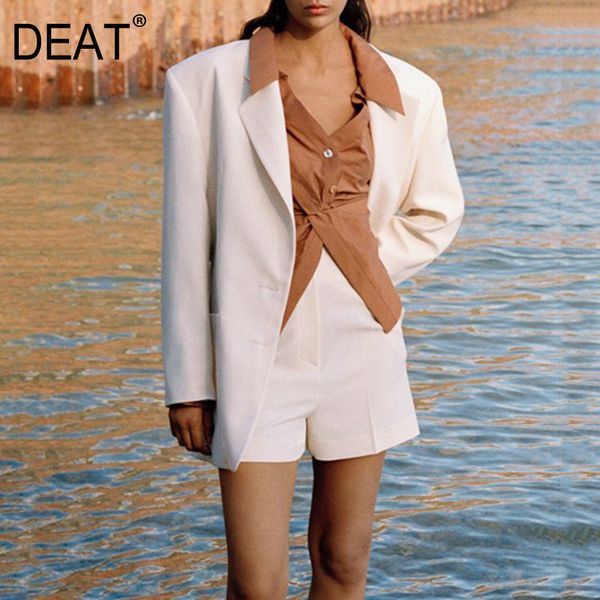 women black high street leather blazer notched neck long sleeve loose fit jacket fashion spring autumn 3d01666 210421, White;black
women black high street leather blazer notched neck long sleeve loose fit jacket fashion spring autumn 3d01666 210421, White;black