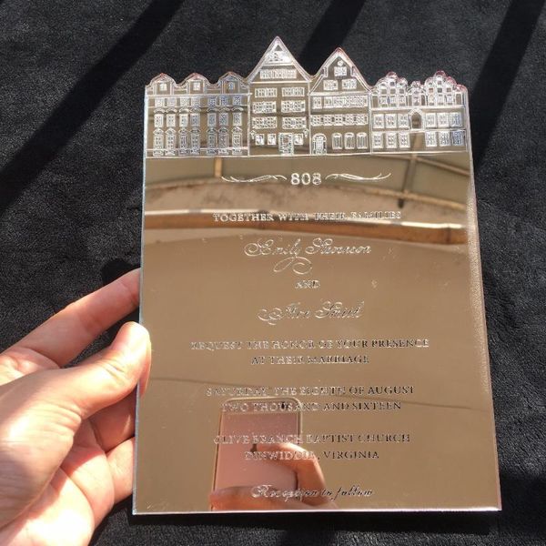 greeting cards customized a5 size 148x210mm laser engraved letters silver mirror acrylic wedding invitation card 100 pieces per lot 
greeting cards customized a5 size 148x210mm laser engraved letters silver mirror acrylic wedding invitation card 100 pieces per lot