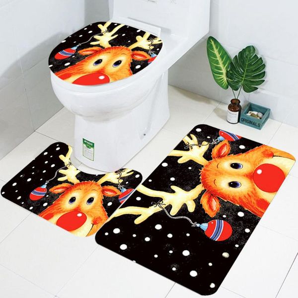 carpets christmas bathroom rug printing shower curtain carpet floor mat 3-piece toilet set
carpets christmas bathroom rug printing shower curtain carpet floor mat 3-piece toilet set