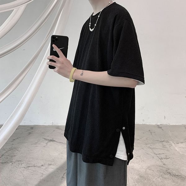 men's t-shirts summer short-sleeved t-shirt fashion gray black casual t shirt men streetwear korean loose hip-hop tshirt mens, White;black
men's t-shirts summer short-sleeved t-shirt fashion gray black casual t shirt men streetwear korean loose hip-hop tshirt mens, White;black